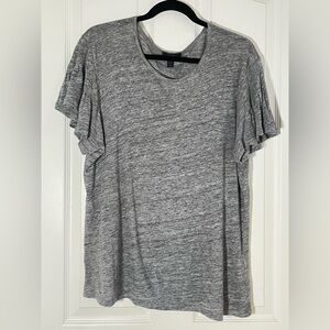J.Crew Heather Gray Linen Tee size L